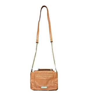 Steve Madden Hobo Crossbody Purse Handbag Brown Tan With Chain Shoulder Strap